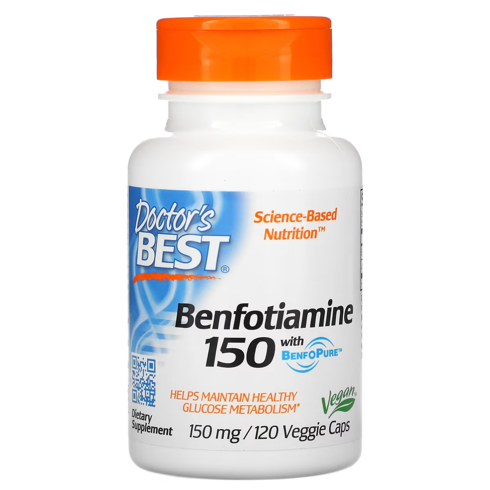 Бенфотиамин 150 Doctor's Best BenfoPure, 120 вегетарианских капсул