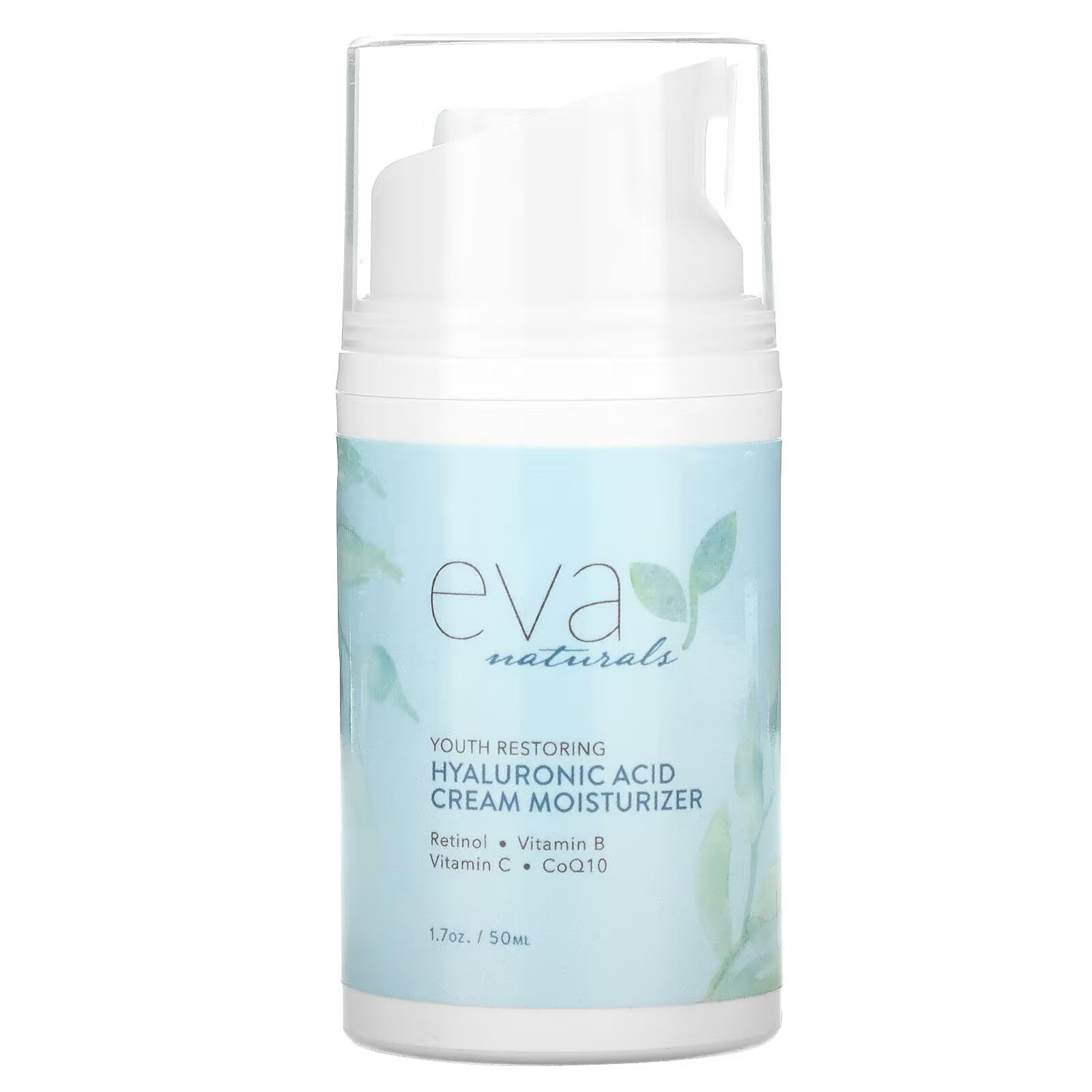 Eva Naturals, Восстанавливающий крем с гиалуроновой кислотой, увлажняющий крем, 50 мл (1,7 унции) eva naturals ночной крем с ванилью 2 унции
