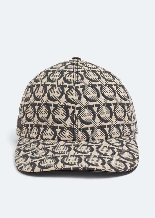 

Кепка FERRAGAMO Gancini print baseball cap, принт