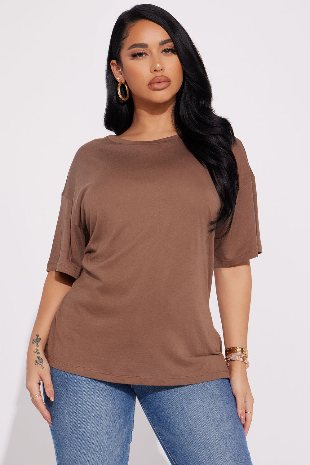 

Футболка Fashion Nova 74039FN, мокко