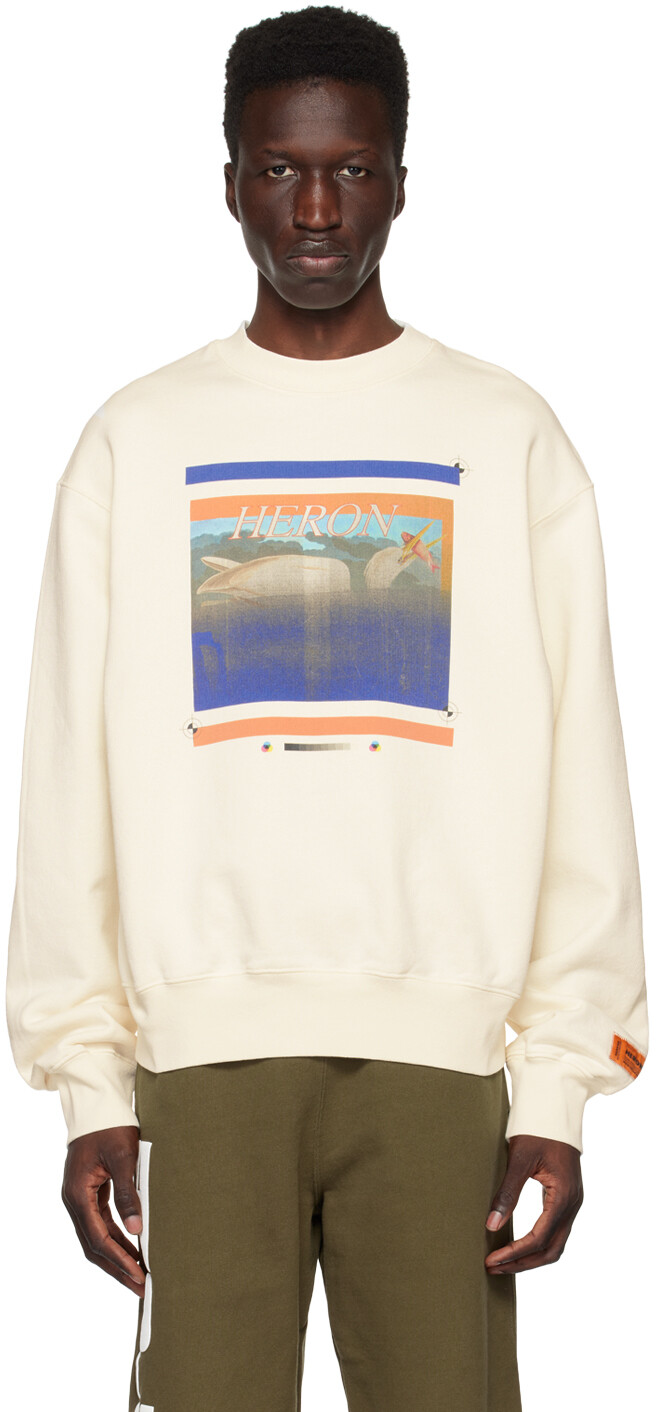 

Белая толстовка с опечатками Heron Preston, Белый
