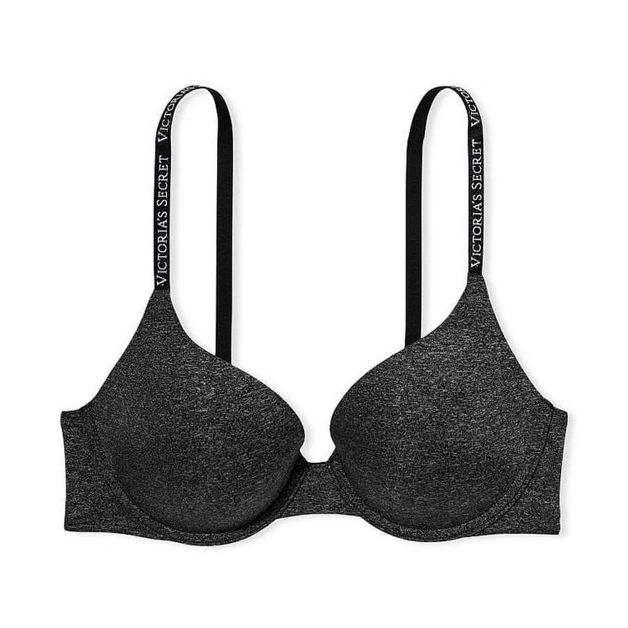 

Бюстгальтер Victoria's Secret The T-shirt Push-Up Perfect Shape Heathered Marls, черный