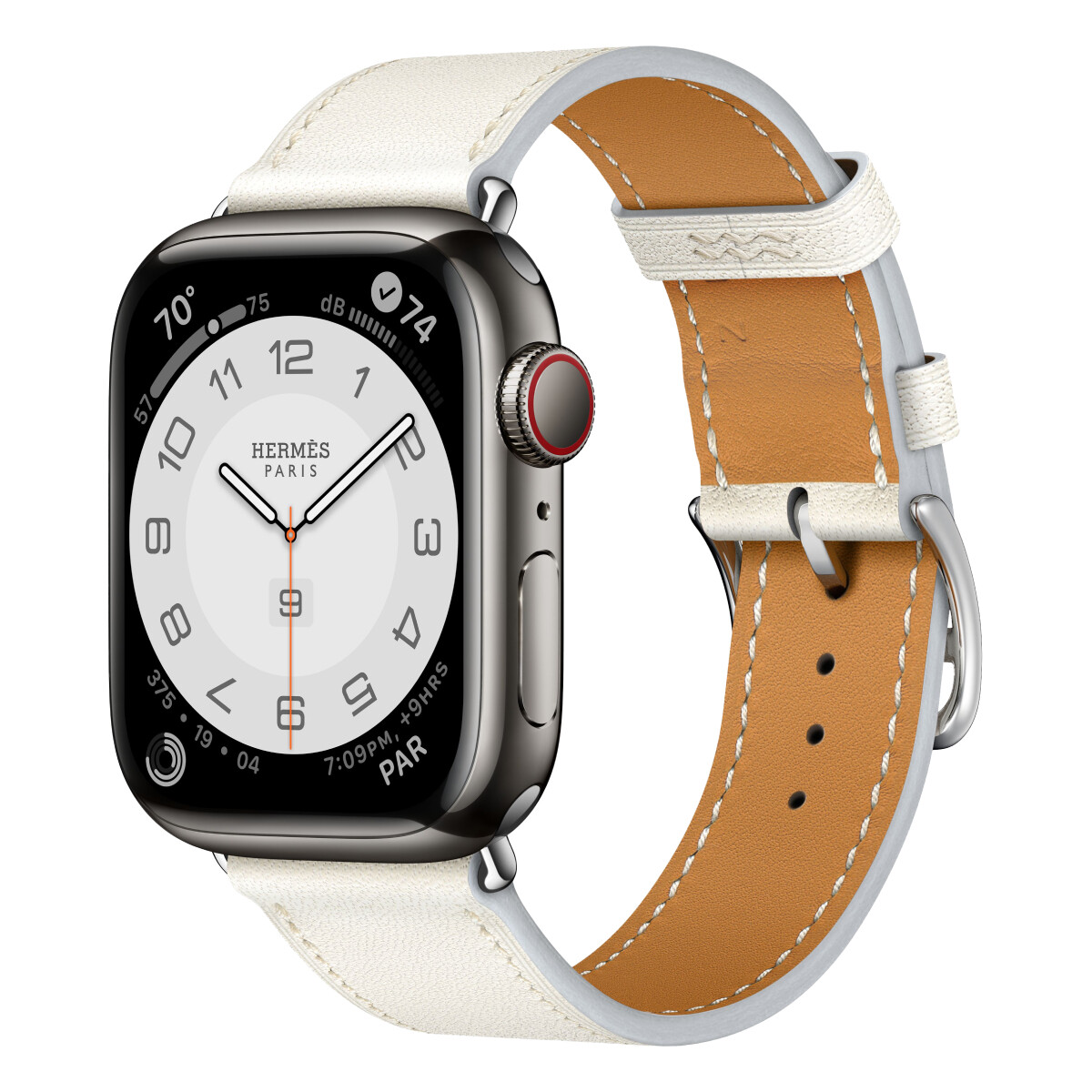 

Умные часы Apple Watch Series 8 Hermes (GPS + Cellular), 41мм, Space Black/Blanc