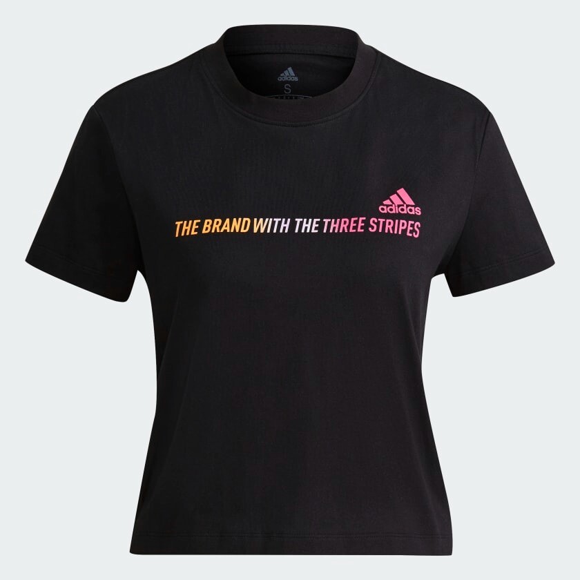 

Футболка Adidas Sportswear Essentials Gradient Cropped, черный