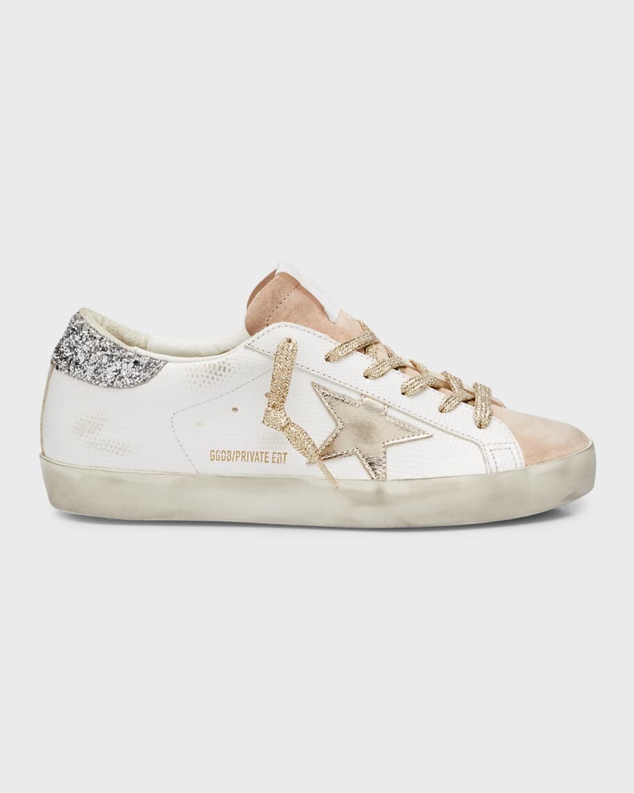 

Низкие кроссовки Superstar Lizard с блестками Golden Goose