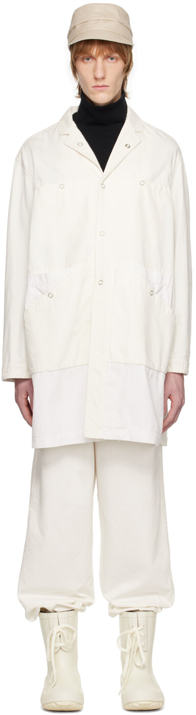 

Пальто Off-White с заостренными лацканами Undercover, Белый