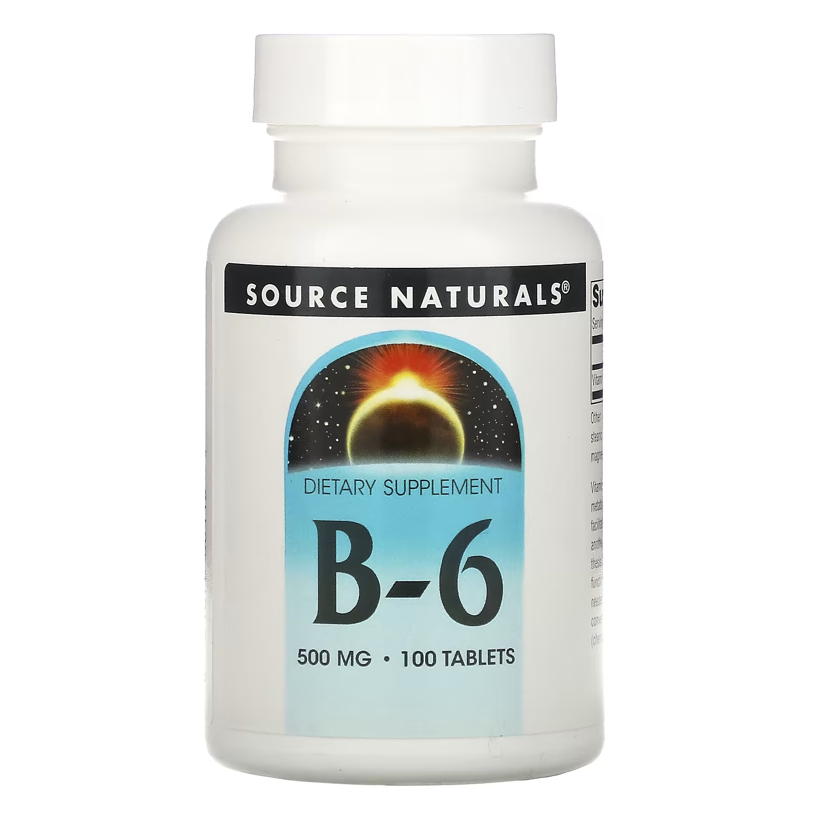 Source Naturals В6 500 мг, 100 таблеток source naturals витамин b6 100 мг 100 таблеток