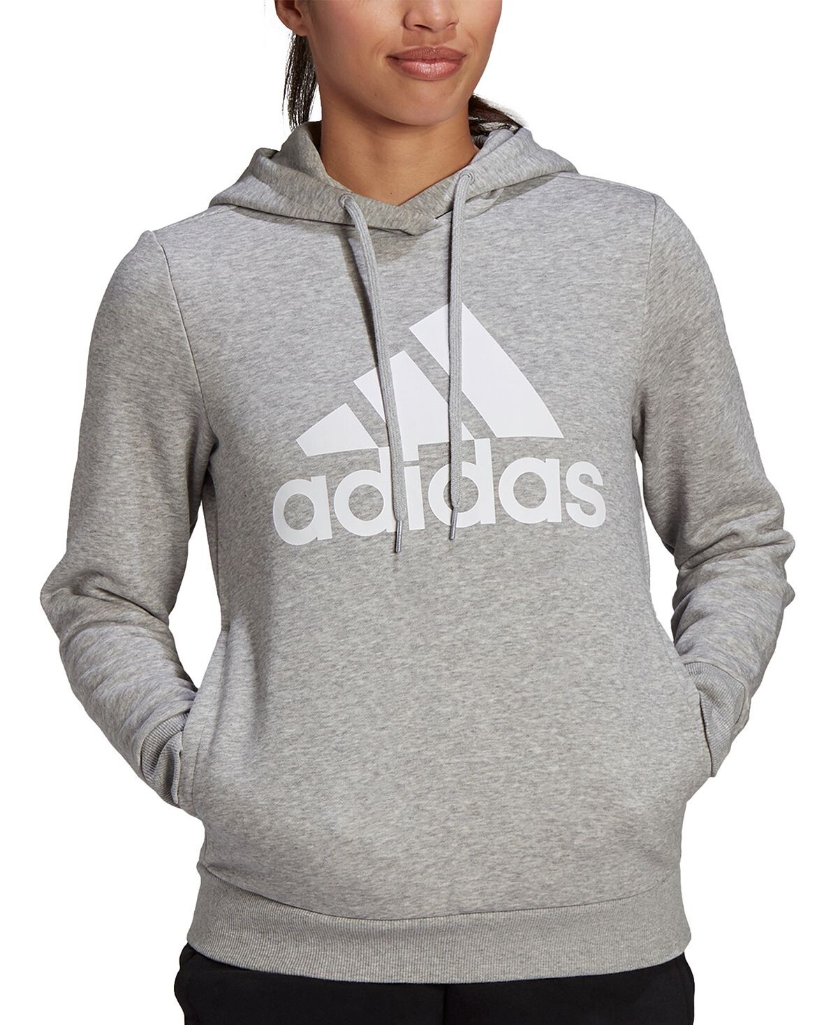 

Женская толстовка с капюшоном из флиса с логотипом adidas, мульти