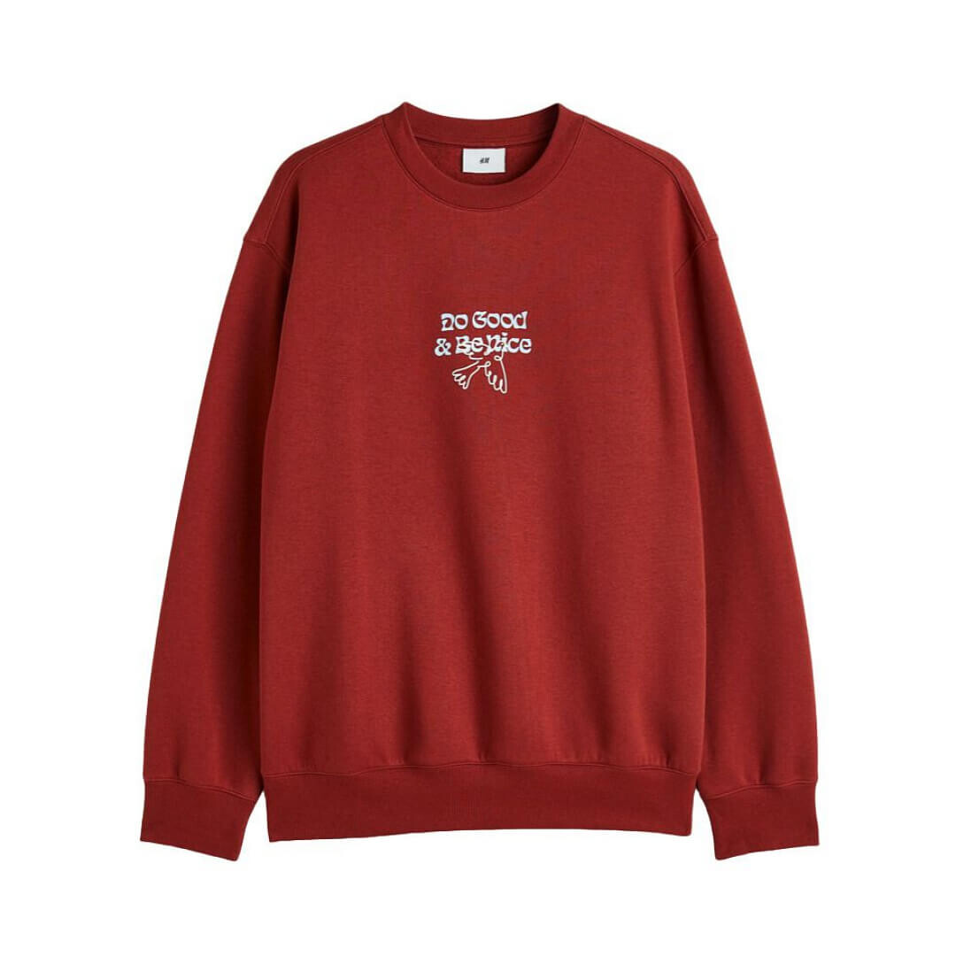 

Свитшот H&M Relaxed Fit, ржаво-оранжевый