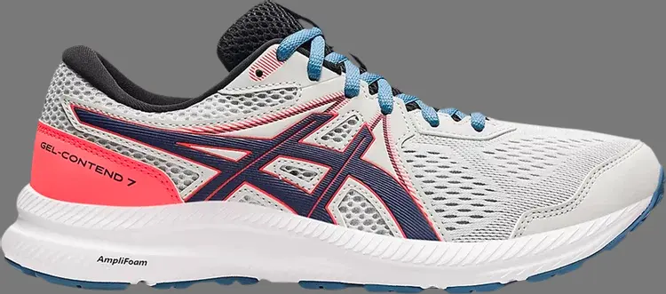 

Кроссовки gel contend 7 'glacier grey thunder blue' Asics, серый
