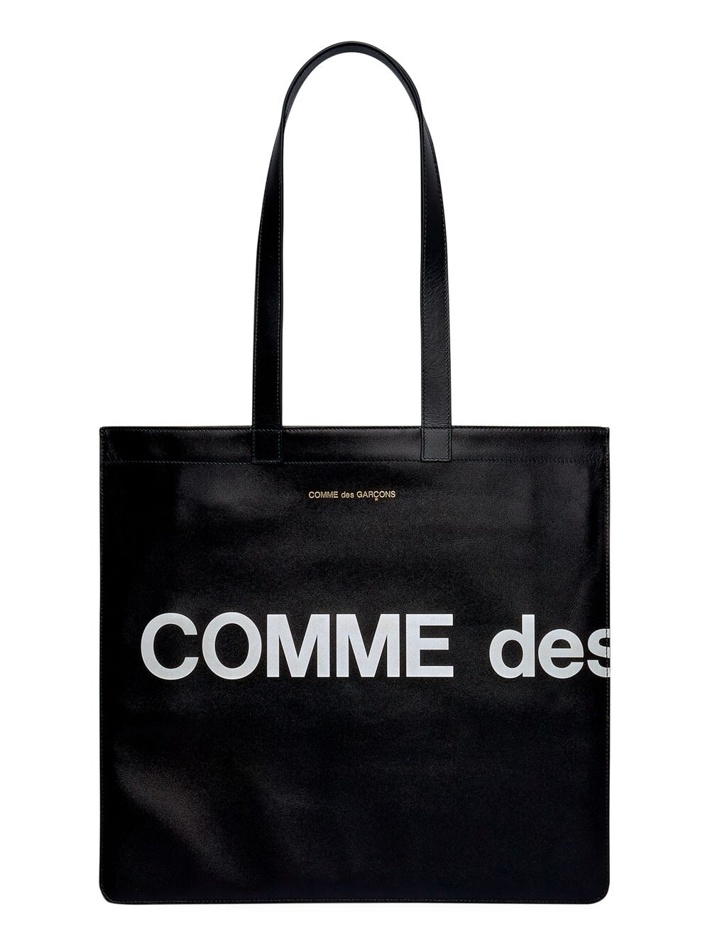 

Огромная кожаная большая сумка с логотипом Comme des Garçons, черный