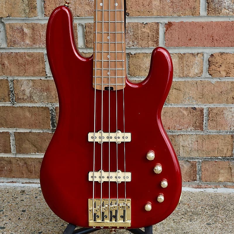 цена Басс гитара Charvel Pro-Mod San Dimas Bass JJ V, Caramelized Maple Fingerboard, Candy Apple Red