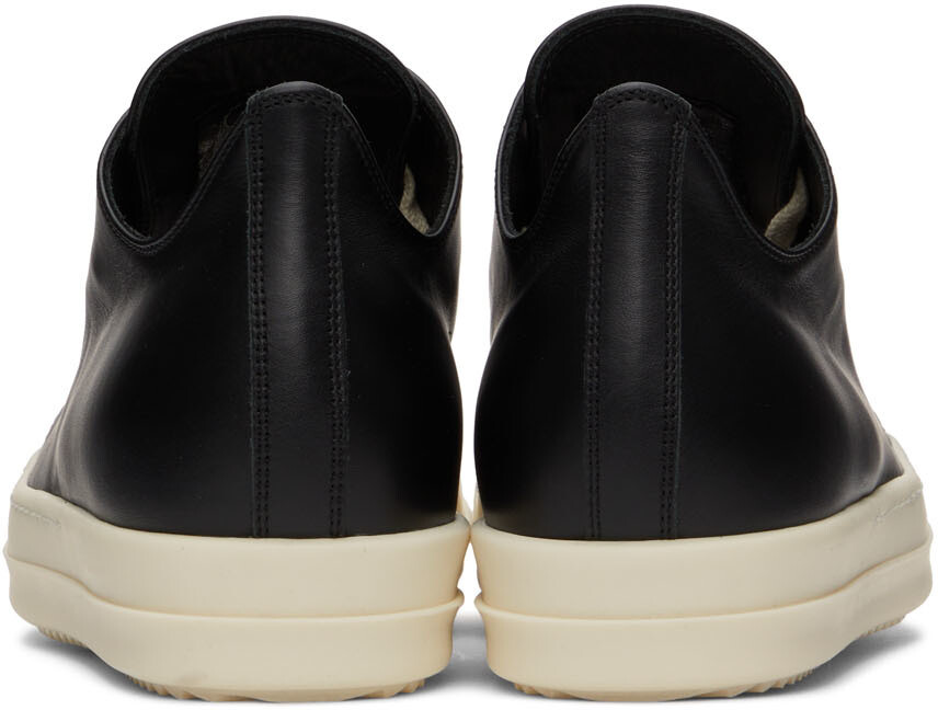 

Черные низкие кеды из телячьей кожи Rick Owens