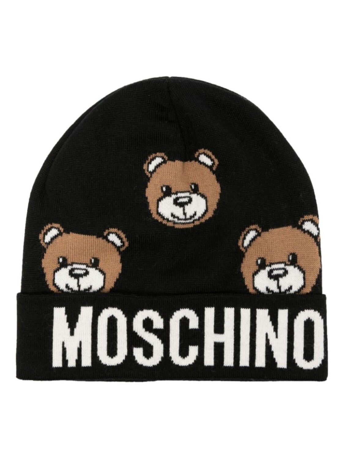 

Moschino жаккардовая шапка бини Teddy Bear из смесовой шерсти, черный