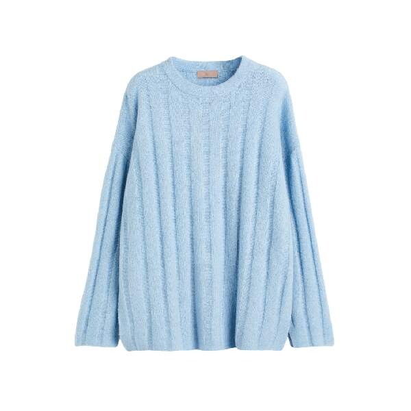 

Свитер H&M Oversized Rib-knit, голубой