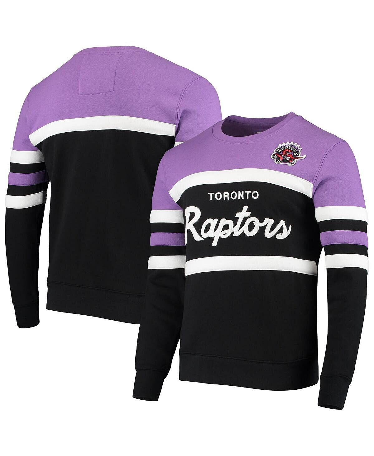 

Мужская черная толстовка с капюшоном toronto raptors script head coach Mitchell & Ness, черный
