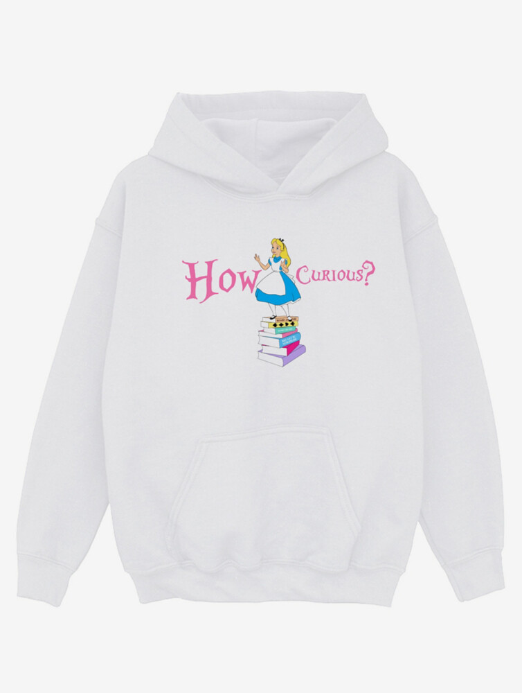 

Детская белая толстовка с капюшоном NW2 Alice In Wonderland Curious Slogan George., белый