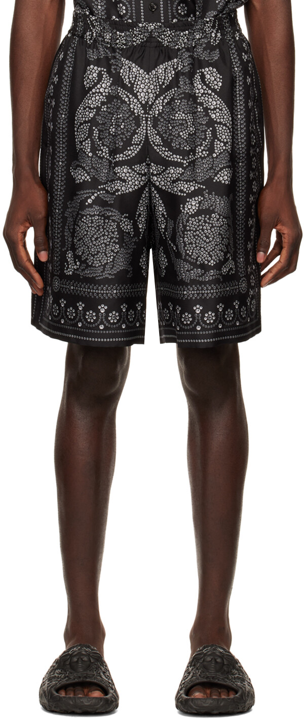 

Черные шорты в стиле барокко Versace
