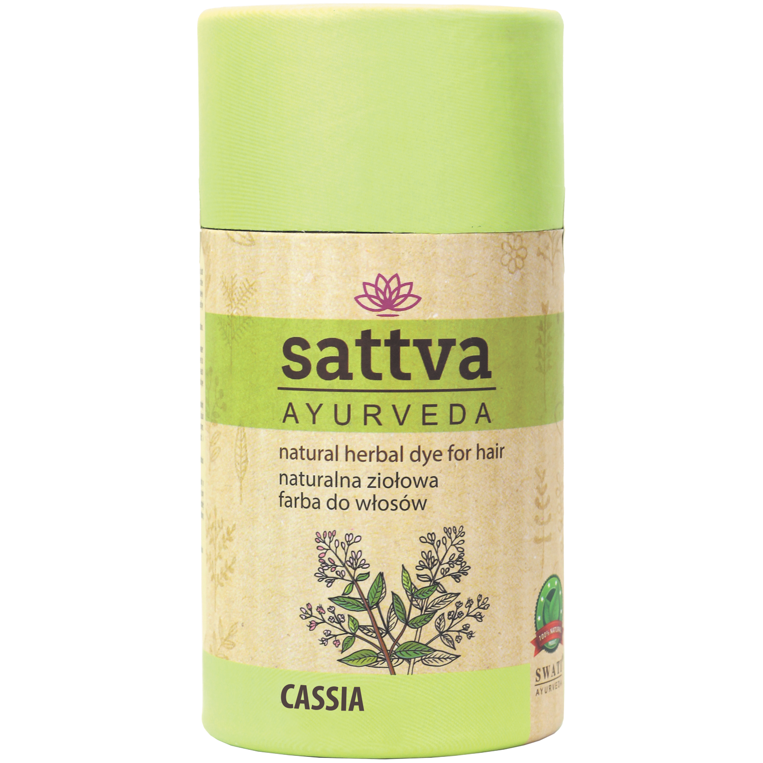 Sattva Натуральная краска для волос на травах кассия, 150 г краска для волос sattva ayurveda 150 гр