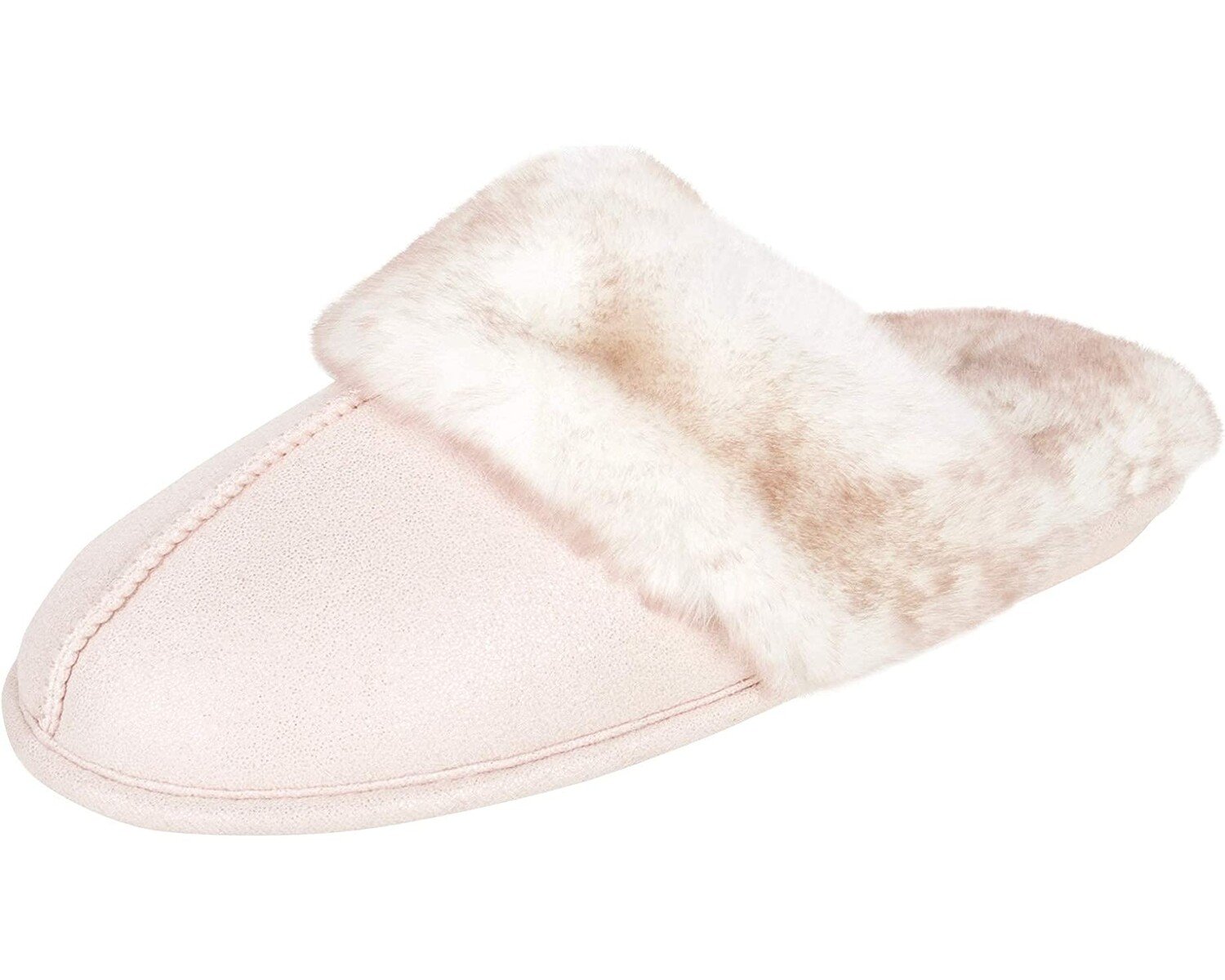 

Слипперы Women's Comfy Faux Fur House Slipper Scuff Memory Foam Slip on Anti-Skid Sole Jessica Simpson, розовый