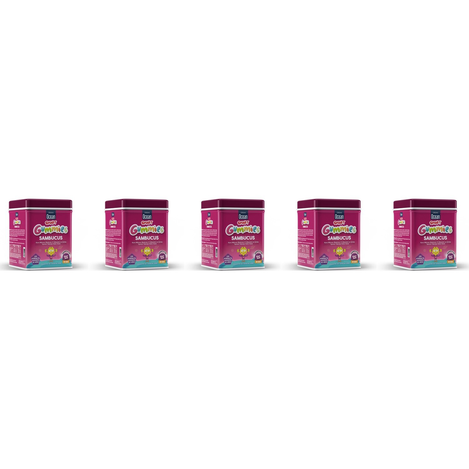 

Orzax Smart Gummies Sambucus Supplementary Food 64 шт., 5 шт. в упаковке