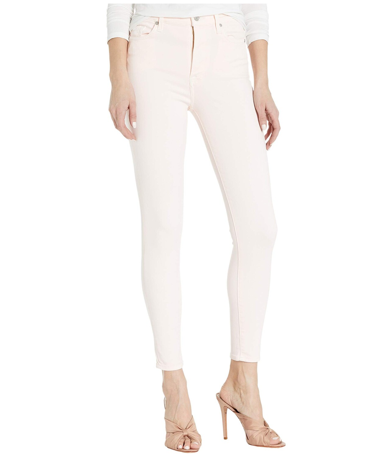 

Джинсы 7 For All Mankind, High-Waist Ankle Skinny in Solid Pink