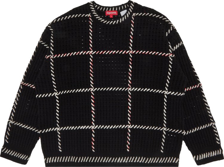 Свитер Supreme Quilt Stitch Sweater 'Black', черный свитер supreme scarf sweater black черный