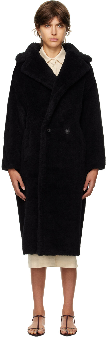 

Черное пальто Teddy Bear Icon Max Mara