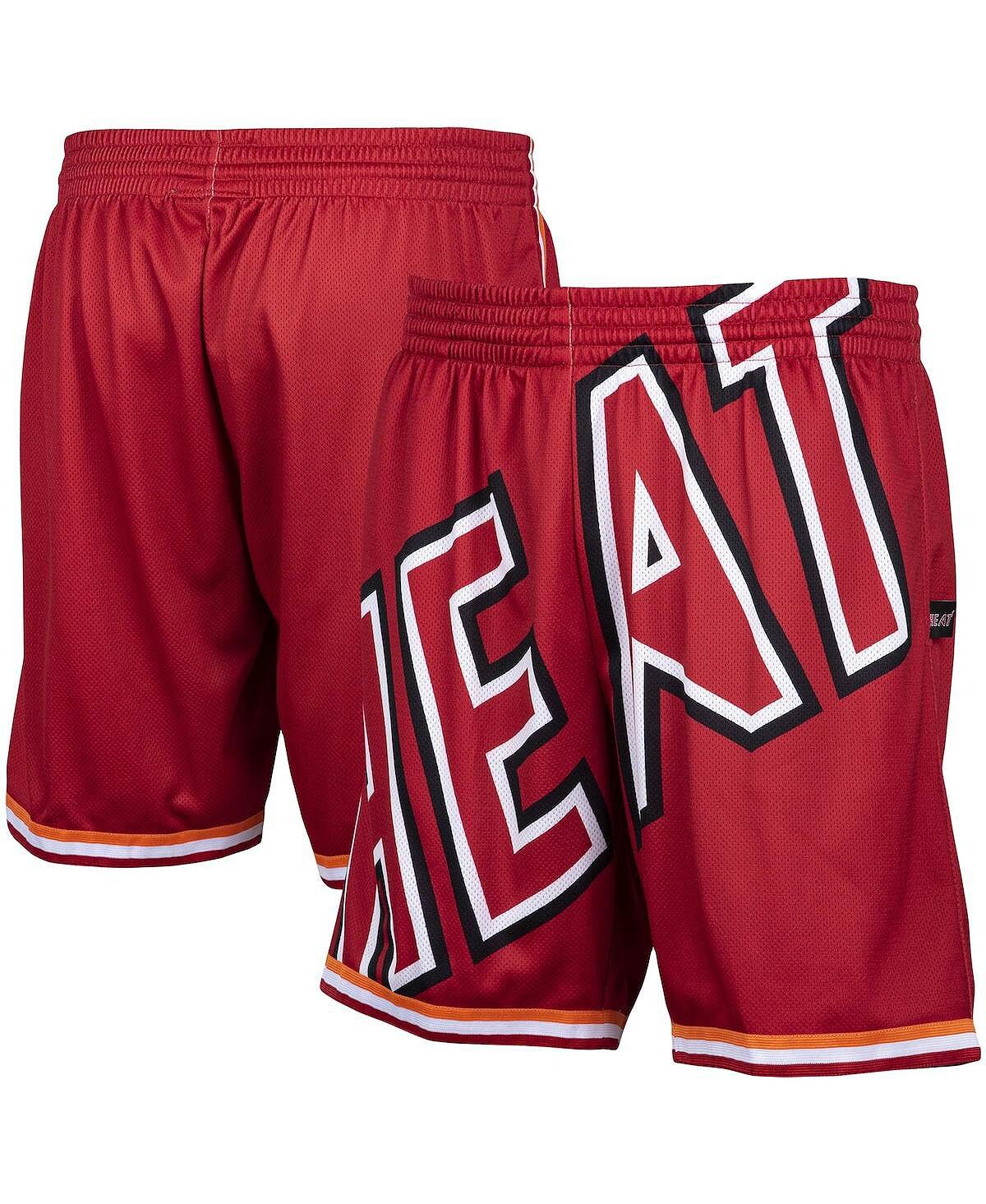 

Мужские красные шорты miami heat hardwood classics big face 2.0 Mitchell & Ness, красный