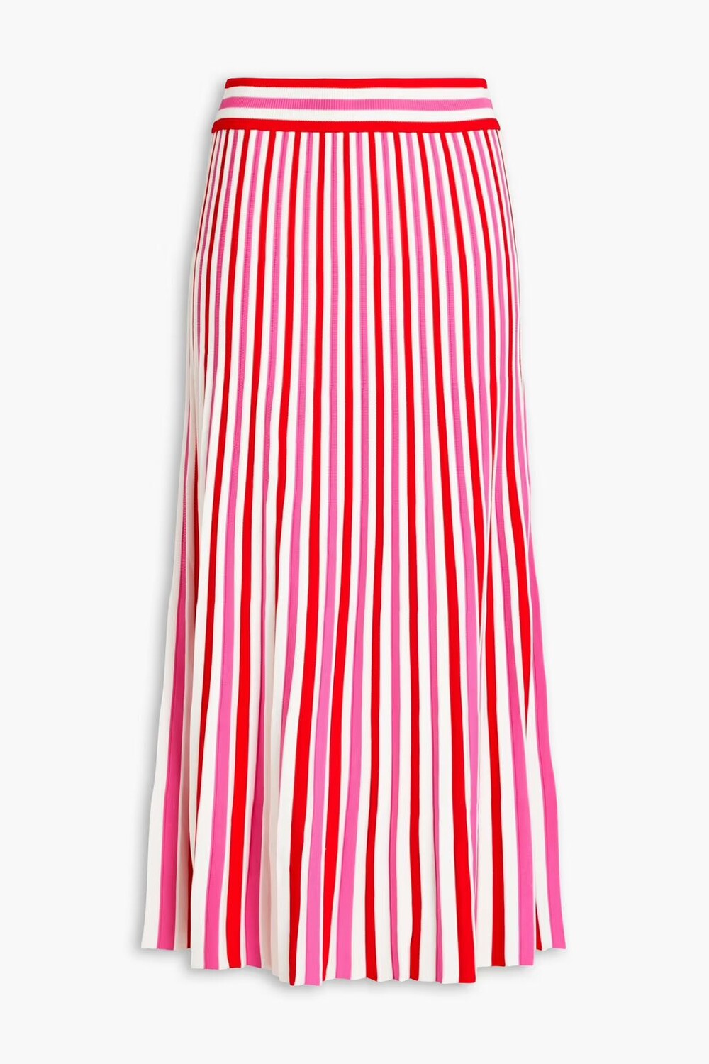 

Полосатая юбка миди в рубчик Solid & Striped, белый