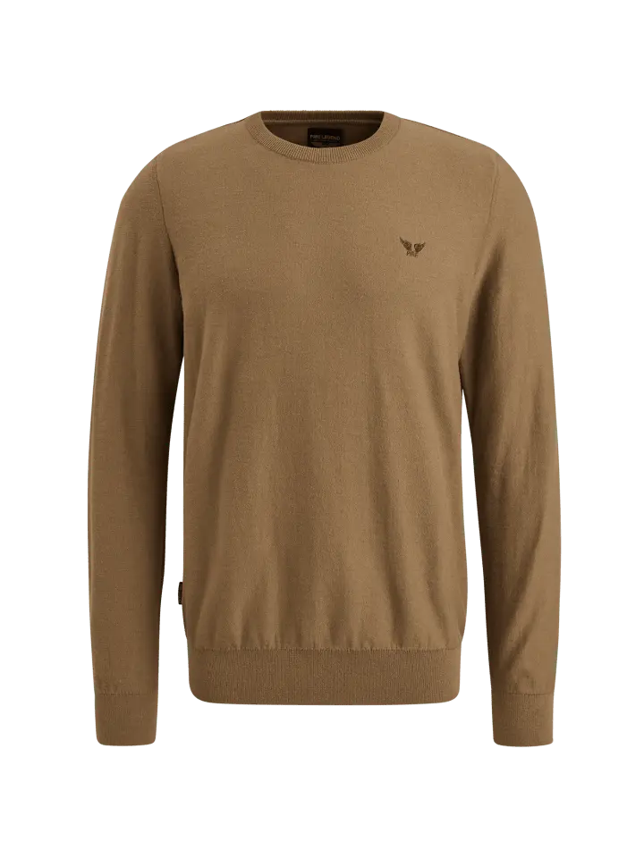 

Пуловер PME Legend R NECK COTTON KNIT, коричневый