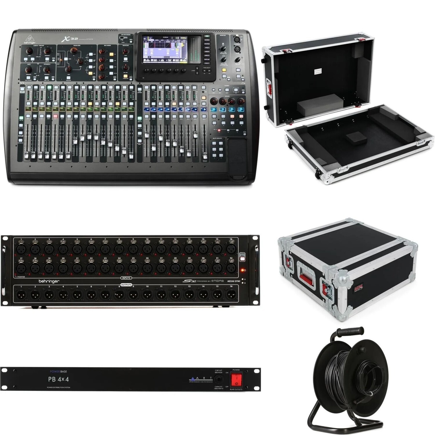 

Новый цифровой микшер Behringer X32 со сценическим блоком S32IO — туристический комплект