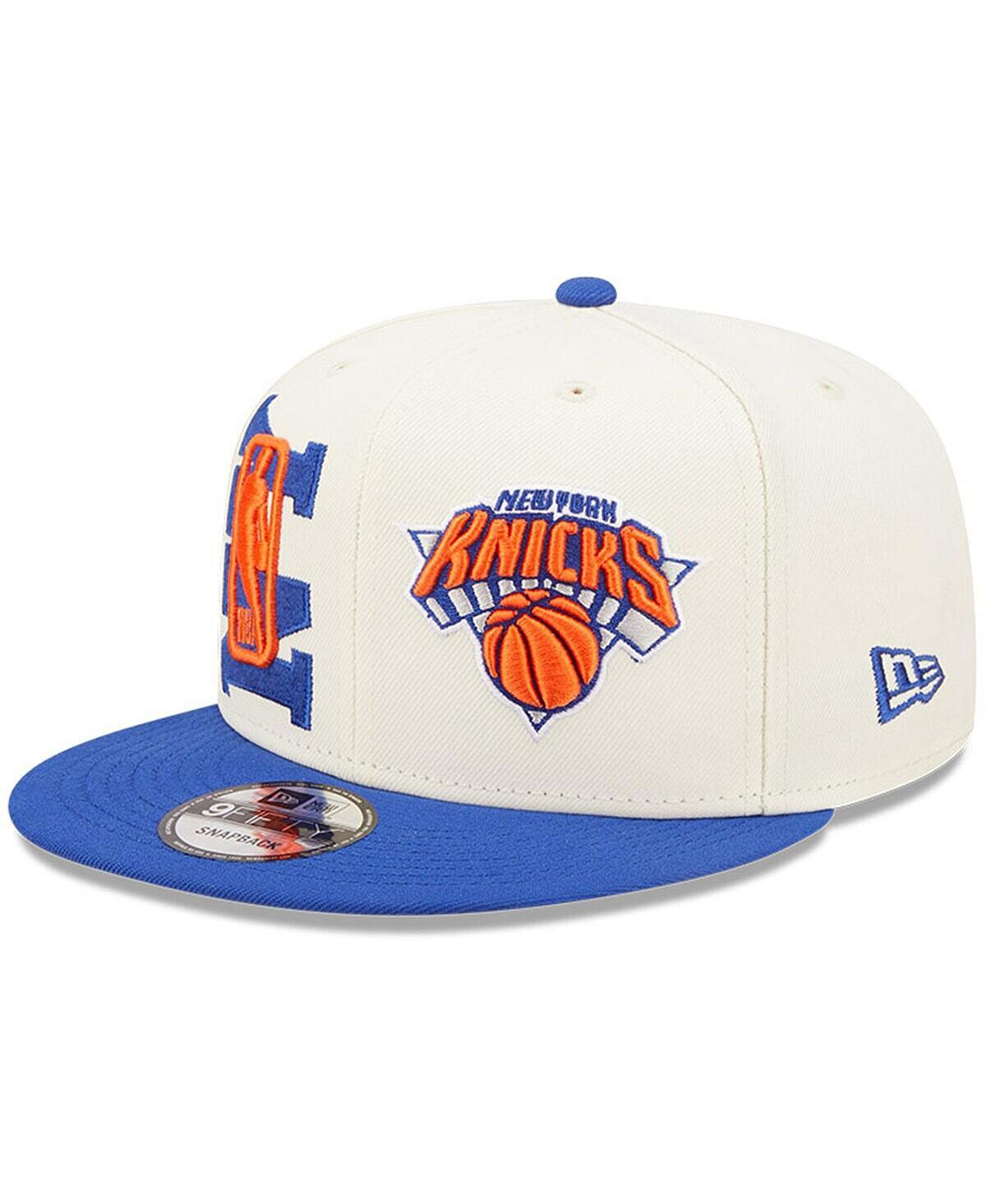 

Мужская кремовая синяя регулируемая кепка Snapback New York Knicks 2022 NBA Draft 9Fifty New Era