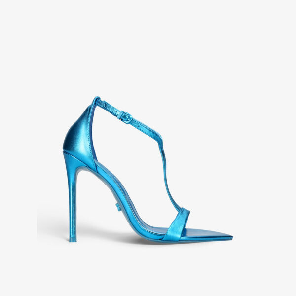 

Кожаные босоножки Vanity 110 на шпильке с эффектом металлик Carvela, синий