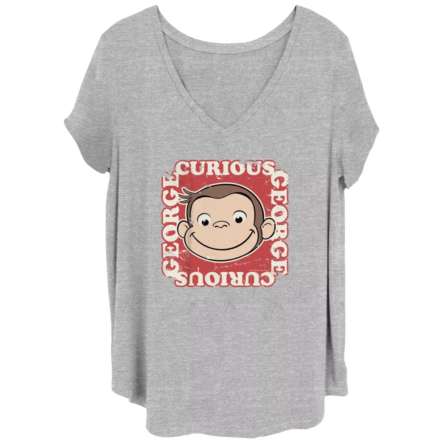 

Детская футболка больших размеров с рисунком Curious George Licensed Character