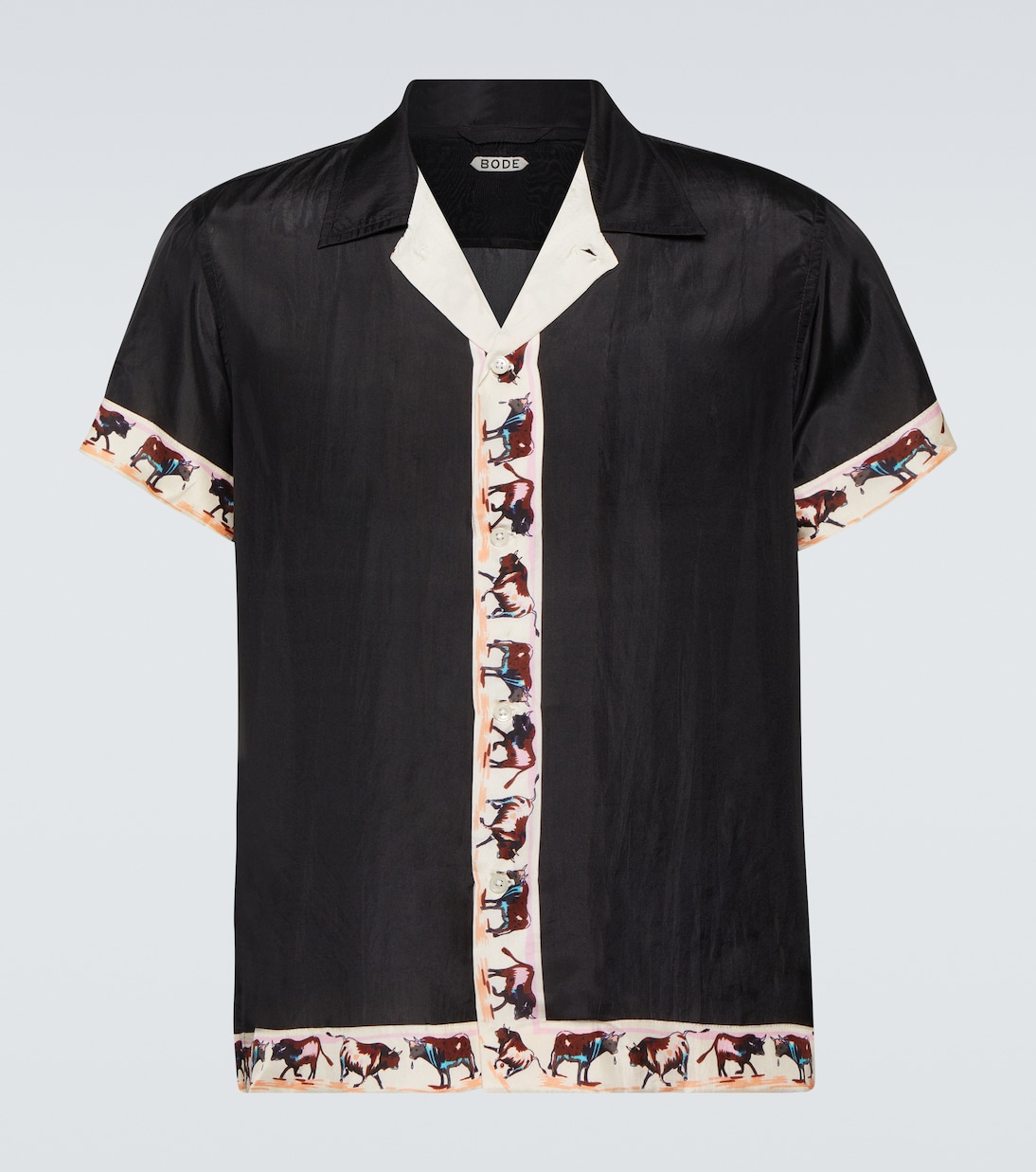 цена Рубашка для боулинга с принтом taureau Bode, черный