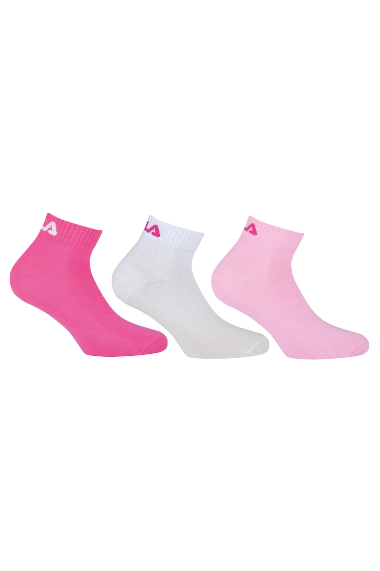 цена Короткие носки - 3 пары Fila, розовый