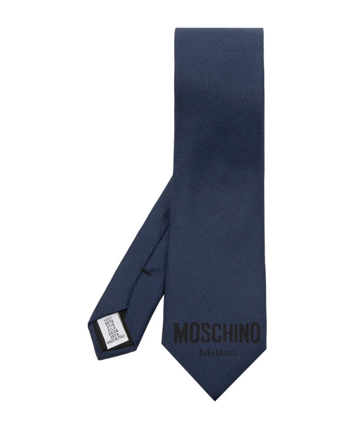 

Галстук с логотипом Moschino, синий