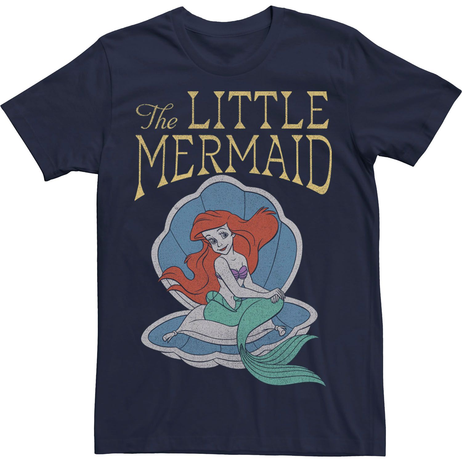 Мужская футболка Disney The Little Mermaid Ariel Shell Portrait Licensed Character мужская футболка disney the little mermaid ariel let love grow с цветочным принтом licensed character