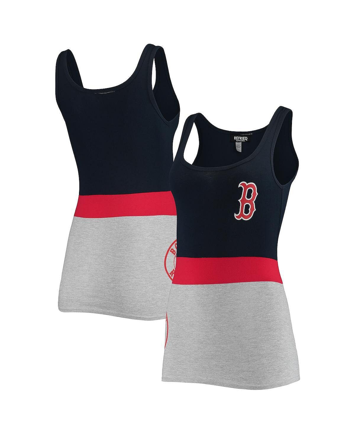 

Женская темно-синяя майка Boston Red Sox Tri-Blend Refried Apparel, темно-синий