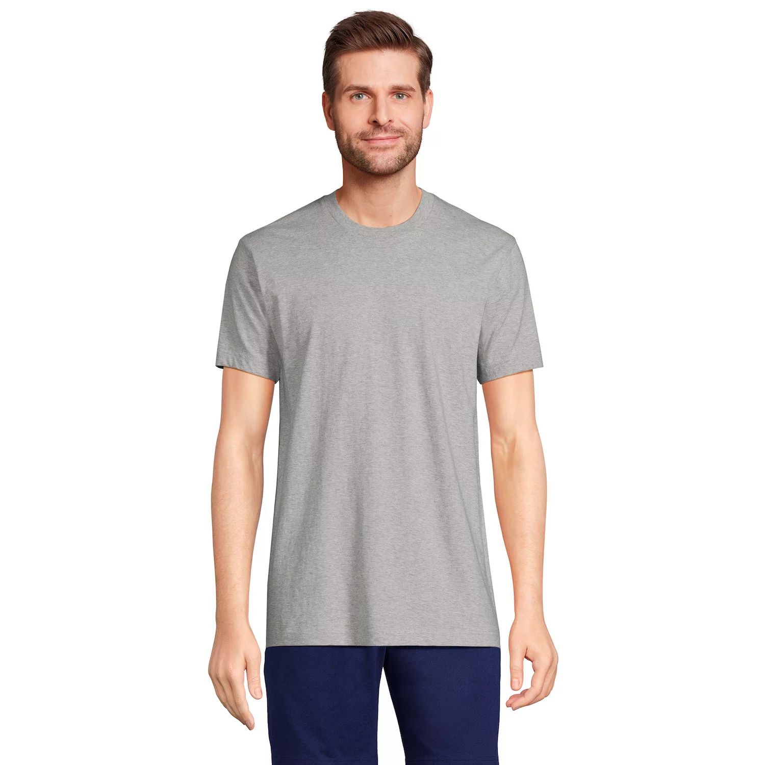 Комплект из трех футболок-майок Big & Tall с вырезом с надписью Lands' End, белый