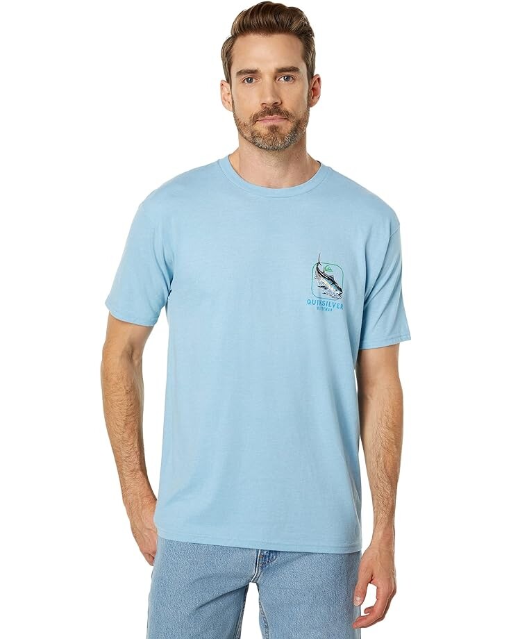 

Футболка Quiksilver Waterman Blue Dreams Short Sleeve Tee, цвет Dusk Blue Heather
