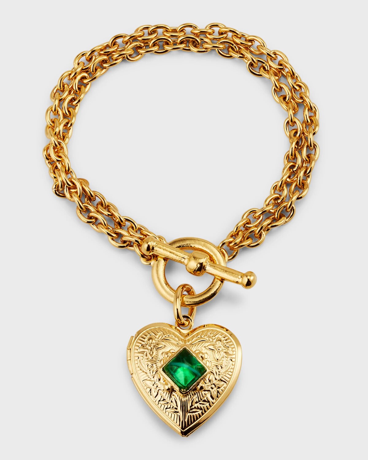 

Браслет Toggle с камнем и медальоном в форме сердца Ben-Amun, цвет Gold
