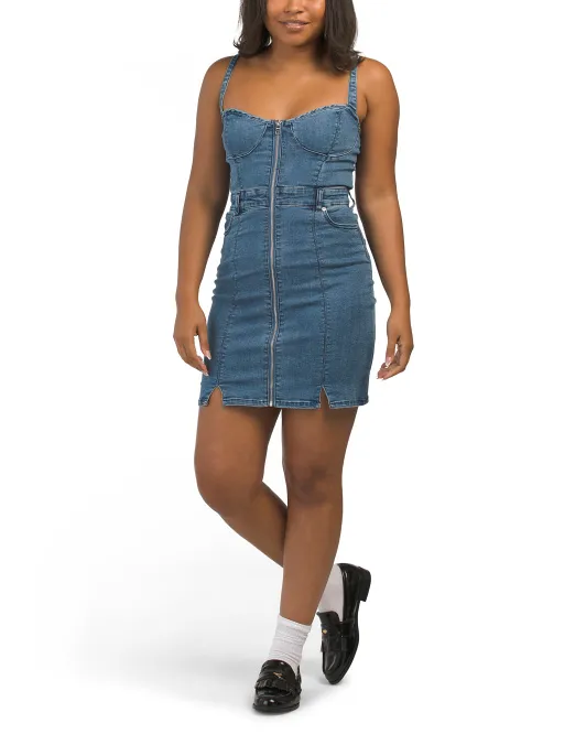 

Мини-платье с вырезом в форме сердца и бретелями Juicy Couture, цвет Indigo