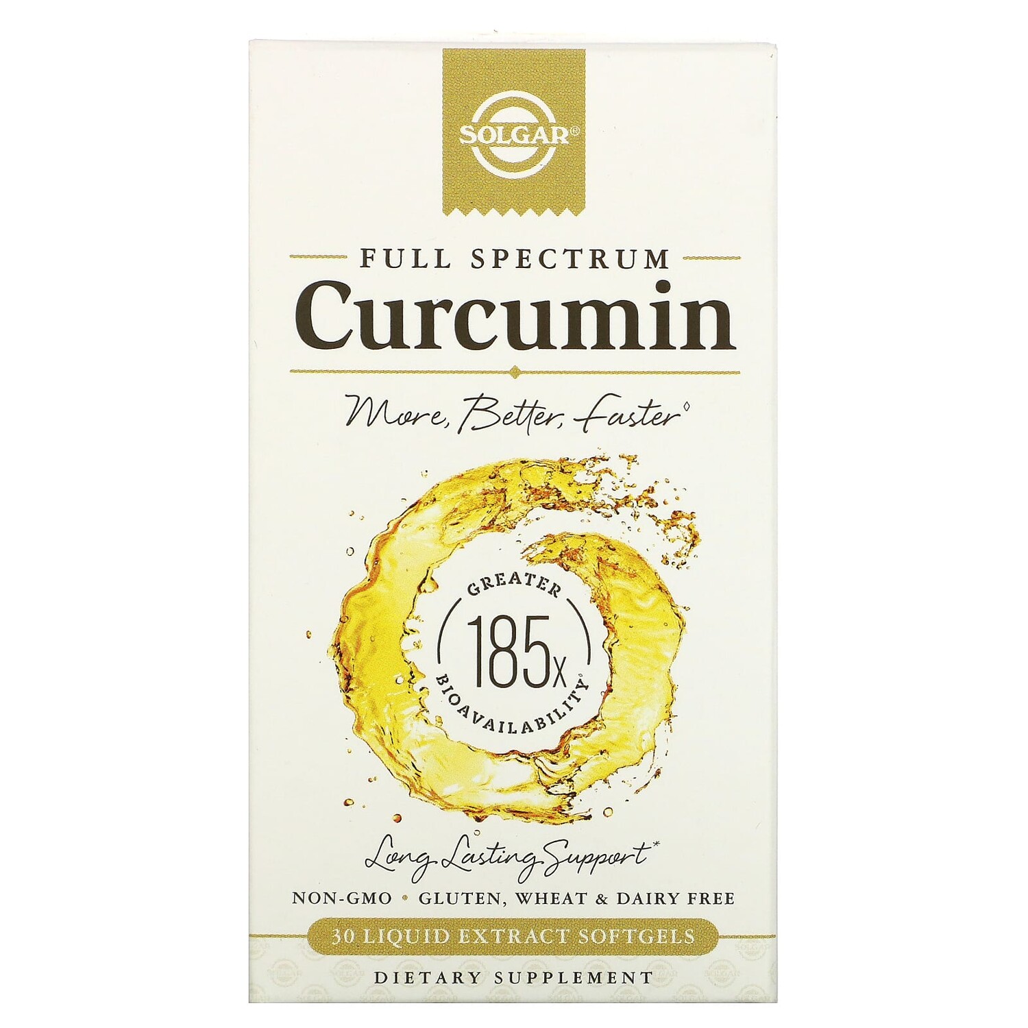 

Full Spectrum, куркумин, 30 капсул с жидким экстрактом, Solgar