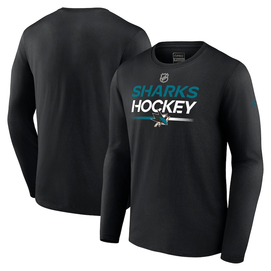 

Футболка с длинным рукавом Fanatics Branded San Jose Sharks, черный