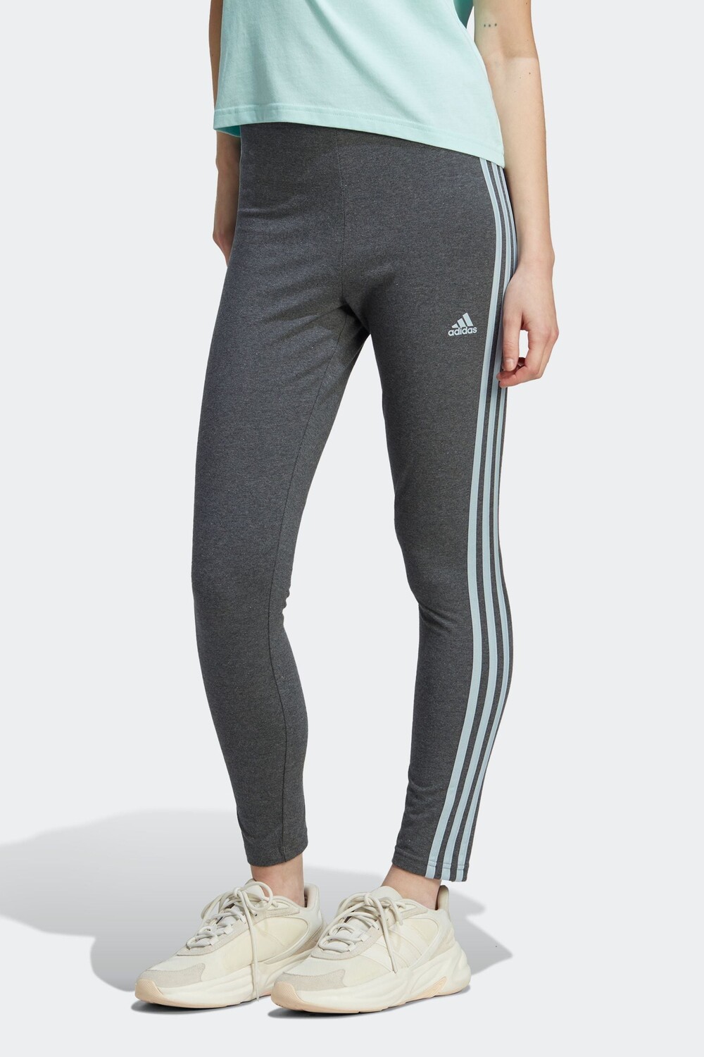 

Спортивная одежда Essentials с высокой талией 3 полоски adidas, серый