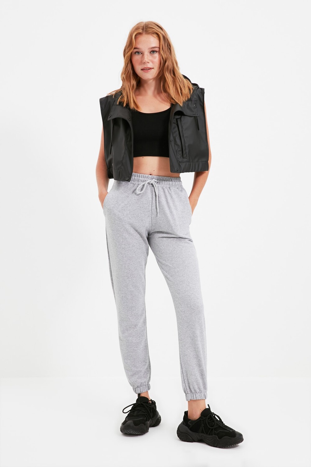 

Штаны Trendyol Basic Jogger спортивные, серый