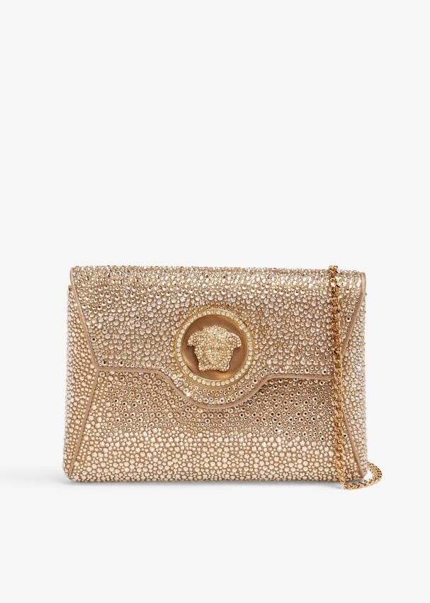 

Клатч Versace La Medusa Envelope, бежевый