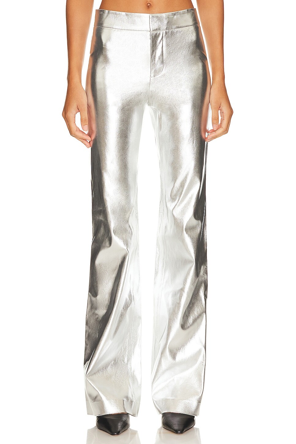 

Брюки Alice + Olivia Livi Mid Rise Vgn, серебряный, Серый